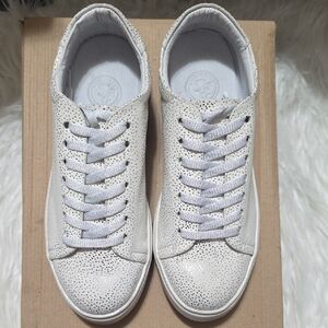 White and Silver Women's Sneakers